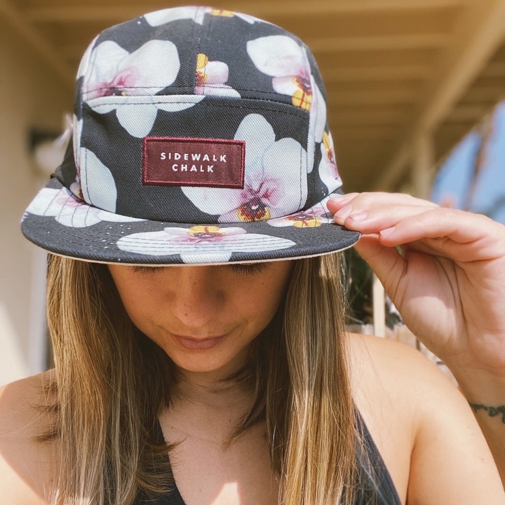 Floral Five Panel Hat